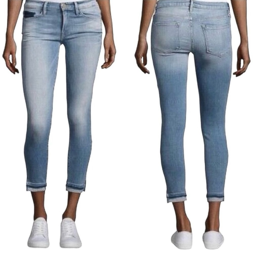 Frame Le Skinny De Jeanne Jeans Benton Wash Size 28 LSJCRCT712 Mid Rise